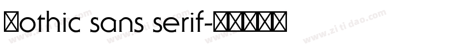 Gothic sans serif字体转换